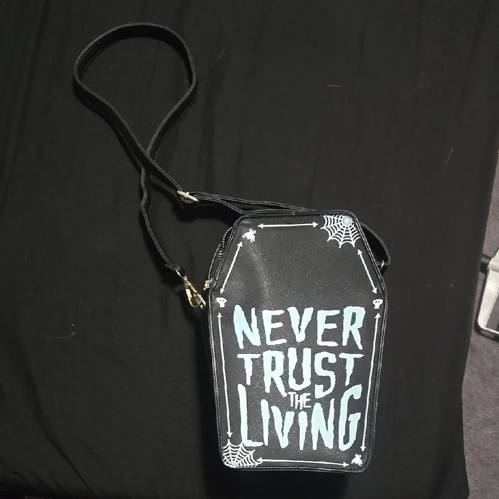 Black Coffin-Shaped Crossbody Bag